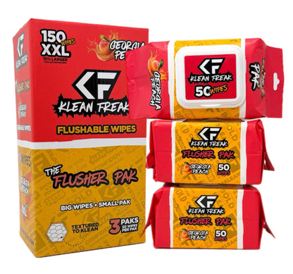 The Flusher 150 Wipes (3 • 50 Paks)