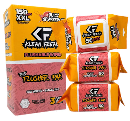 The Flusher 150 Wipes (3 • 50 Paks)