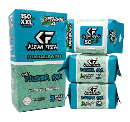 The Flusher 150 Wipes (3 • 50 Paks)