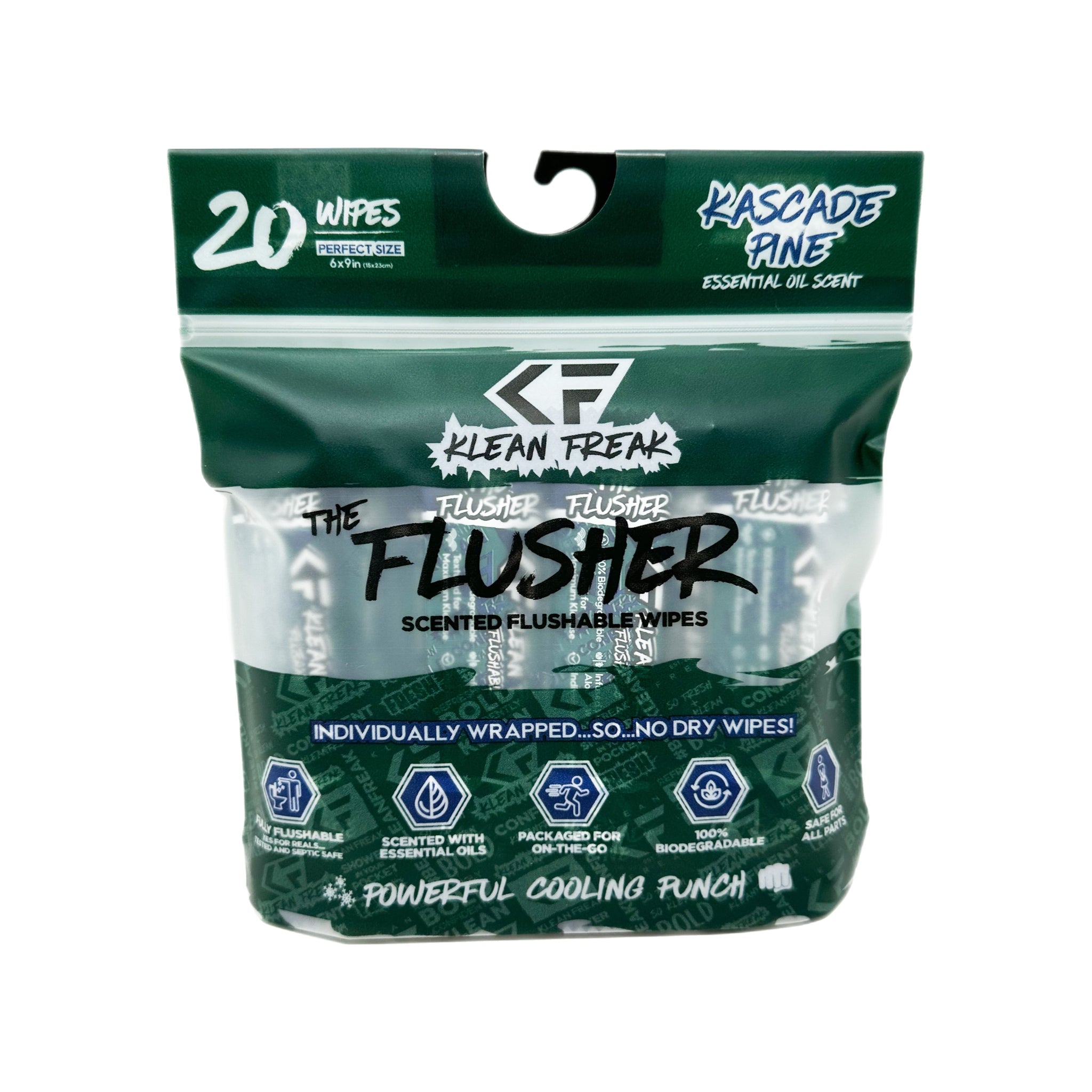 The Flusher 20 Pack - Flushable Wipes – Klean Freak