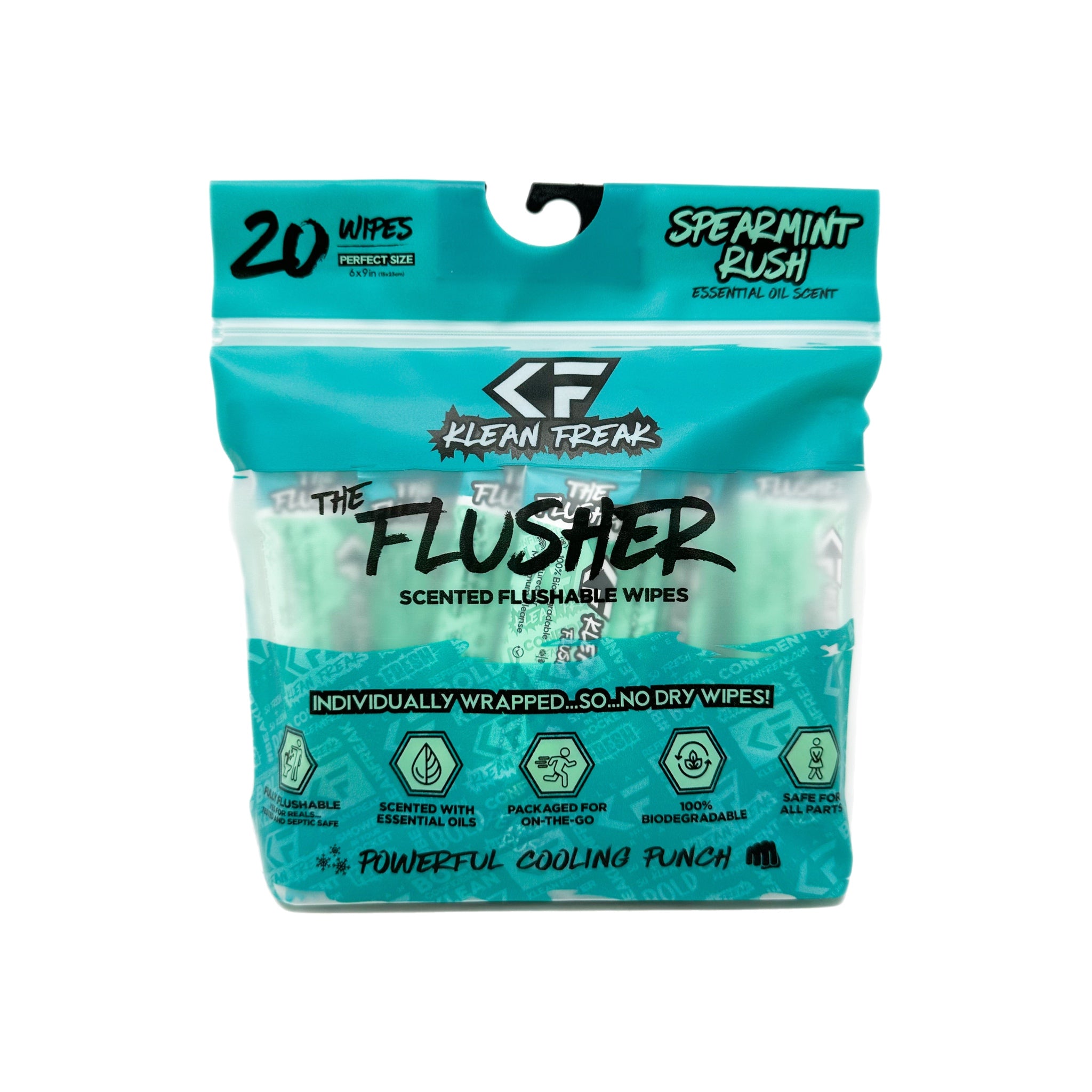 The Flusher 20 Pack - Flushable Wipes – Klean Freak