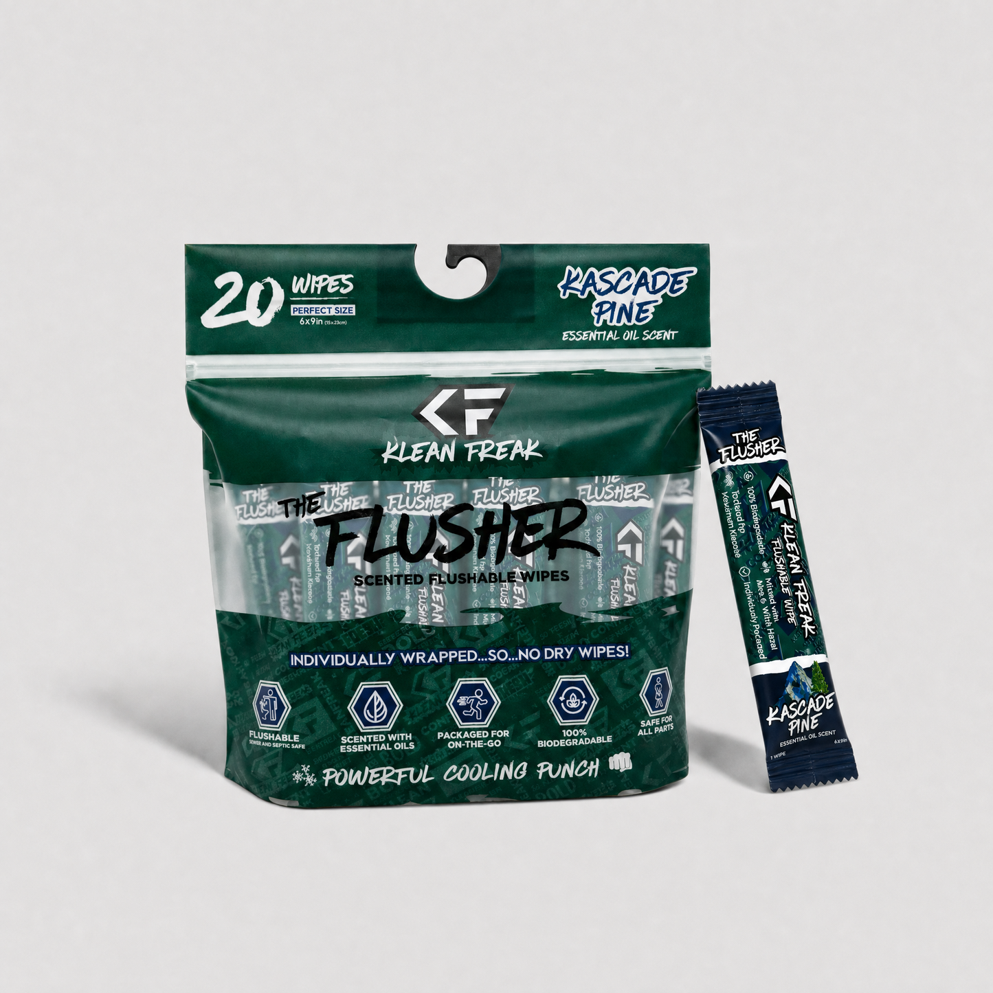 The Flusher 20 Pack - Flushable Wipes