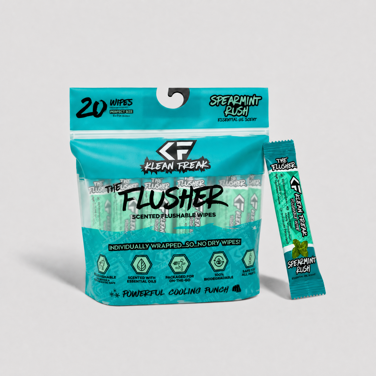 The Flusher 20 Pack - Flushable Wipes